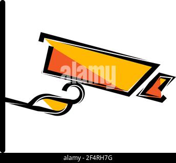CCTV Security Camera Icon, Video Surveillance Vector Illustration Stock Vector