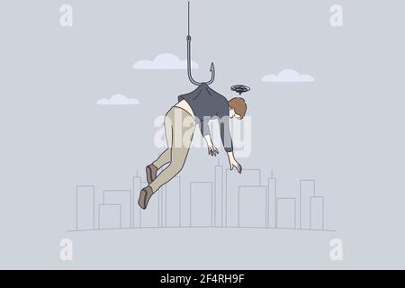 Stress, failure and personal weakness concept Stock Vector