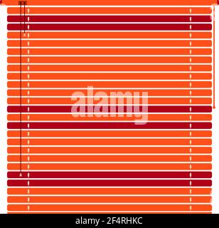 Window Sun Blind Red Orange Vector Illustration Stock Vector