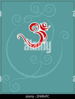 Aum (Om) The Eternal Sound Of Universe, Aum is the Holy Motif Of Hinduism Stock Vector