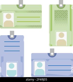 Photo Id Card, Identity Card Vector Illustration Stock Vector