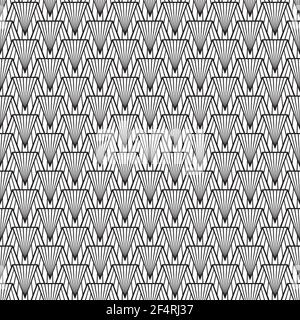 Vector seamless pattern, made in Art-Deco style. Stock Vector