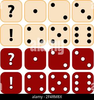 Dice Icon Set Vector Illustration Stock Vector