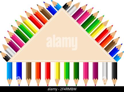Color Pencils Set Vector Illustration Stock Vector