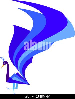 Peacock Artistic Hand Drawn Vector Art Stock Vector