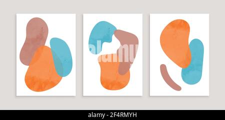 Abstract blotch shape. Liquid shape elements. Fluid dynamical colored forms banner. Gradient abstract liquid shapes. Stock Vector