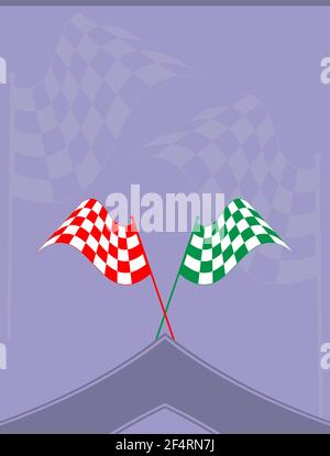 Race Flag Various Designs, Vinyl Ready Vector Illustration Stock Vector