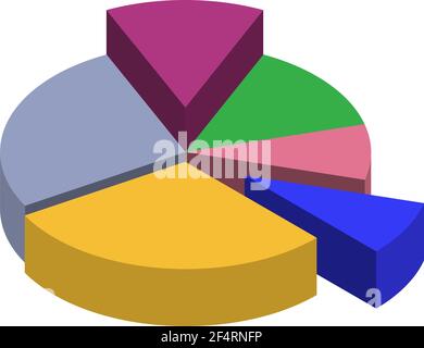 Pie Chart 3D Icon Vector Illustration Stock Vector