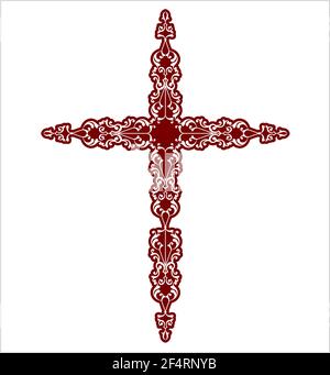 Christian Cross Design Vector Art Stock Vector
