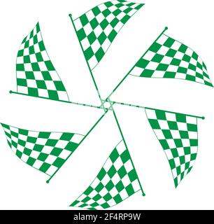 Race Flag Various Designs, Vinyl Ready Vector Illustration Stock Vector