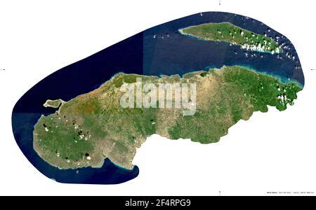 Nord-Ouest, department of Haiti. High resolution satellite map ...