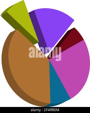 Pie Chart Icon Vector Illustration Stock Vector