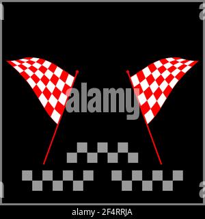 Race Flag Various Designs, Vinyl Ready Vector Illustration Stock Vector