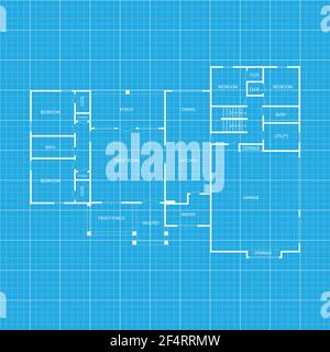 Architects, engineer concept. Apartment architectural project sketch blueprint plan Stock Vector