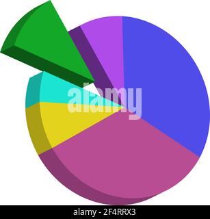 Pie Chart Icon Vector Illustration Stock Vector