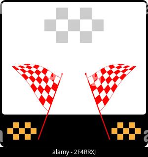 Race Flag Various Designs, Vinyl Ready Vector Illustration Stock Vector