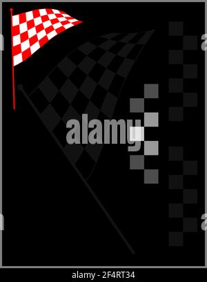 Race Flag Various Designs, Vinyl Ready Vector Illustration Stock Vector