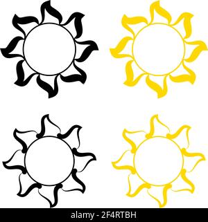 Tribal Tattoo Sun Design Vector Art Illustration Stock Vector