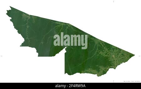 Shape of Brazil with its capital isolated on white background. Satellite  imagery. 3D rendering Stock Photo - Alamy