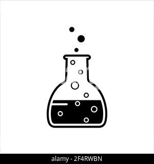 Laboratory Glass Beaker Icon Design Vector Art Illustration Stock Vector