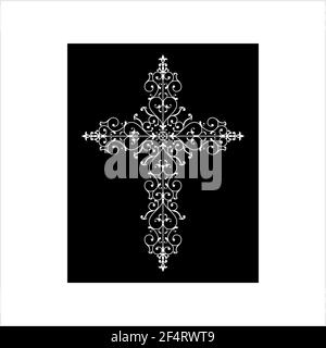 Christian Cross Design Vector Art Illustration Stock Vector