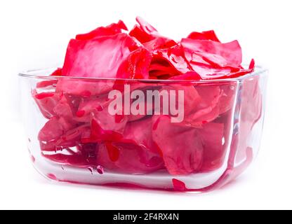 Red sauerkraut with beets in a bowl Stock Photo
