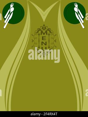 Menu Card Design Template Vector Art Illustration Stock Vector