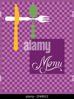 Menu Card Design Template Vector Art Illustration Stock Vector