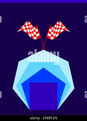Race Flag Various Designs, Vinyl Ready Vector Illustration Stock Vector