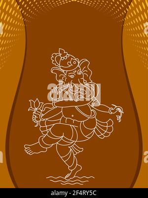 Ganesha The Lord Of Wisdom Design Vector Art Illustration Stock Vector