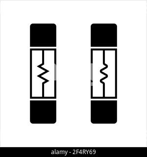 Electrical Fuse Icon Vector Art Illustration Stock Vector