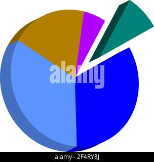 Pie Chart Icon Vector Illustration Stock Vector