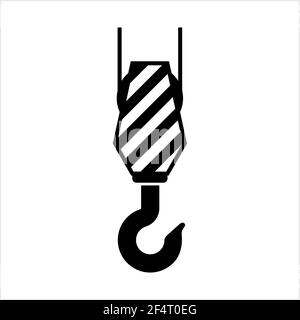 Crane Hook Icon, Tow Hook Vector Art Illustration Stock Vector Image & Art  - Alamy