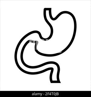 Stomach Icon, Gastroenterology Icon Vector Art Illustration Stock Vector