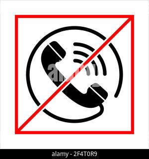 Forbidden Call Icon Vector Art Illustration Stock Vector