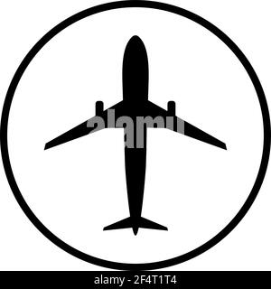 Airplane (Aeroplane) Icon Set Stock Vector