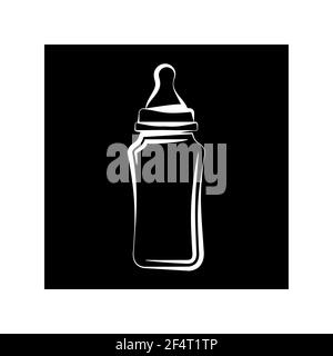 Baby Feeder Bottle Design Vector Art Illustration Stock Vector