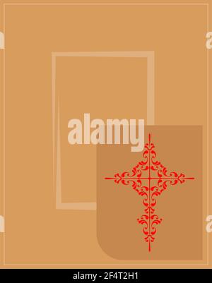 Christian Cross Design Vector Art Illustration Stock Vector