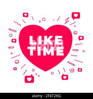 Like time icon for social media and blogging. Stock Vector