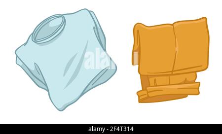 Clean clothes packed for trip or vacations vector Stock Vector
