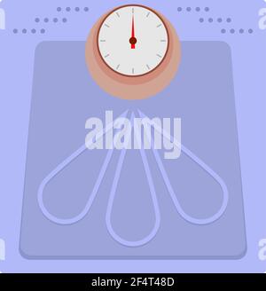 Bathroom Scale Design Vector Art Illustration Stock Vector
