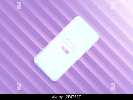 Minimalist mockup smartphones for presentation, application display. Stock Vector