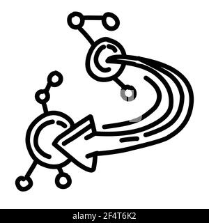 Business connection hand drawn icon design, outline black, doodle icon, vector icon. Stock Vector