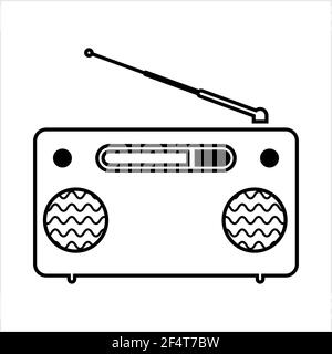 Radio Icon Design Vector Art Illustration Stock Vector