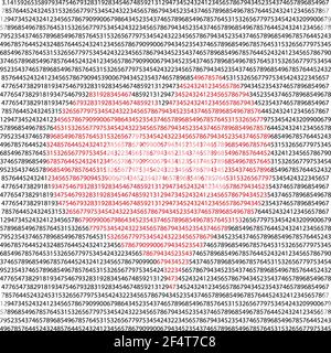 Digital heart abstract background. Flat style. Vector illustration Stock Vector