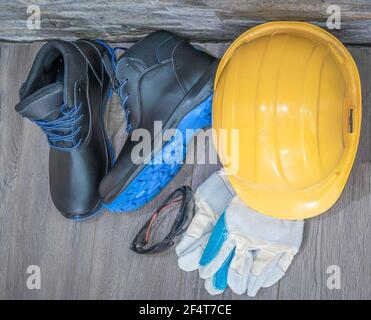 Personal protective equipment for safety at work Stock Photo