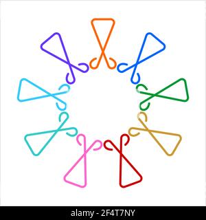 Paper Clip Design Vector Art Illustration Stock Vector