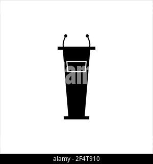 Podium Icon, Dias Icon, Tribune Icon Vector Art Illustration Stock Vector