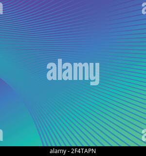 Green-blue abstract background with wavy lines - Vector illustration Stock Vector