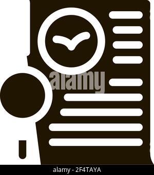 Bird Document List Research Icon Vector Stock Vector